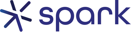 Spark logo blue purple